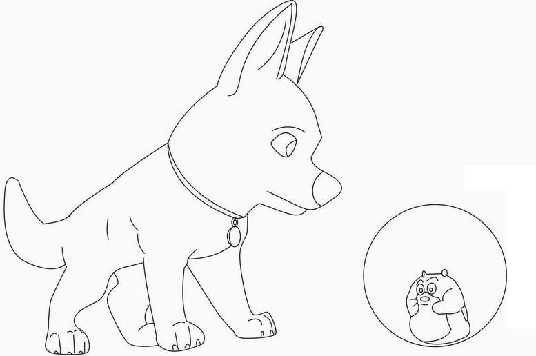 coloriage volt et rhino le hamster